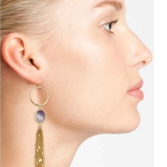 Kate Spade new york 'Cascade' Fringe Pendant Necklace and linear drop earrings - Picture 6 of 7